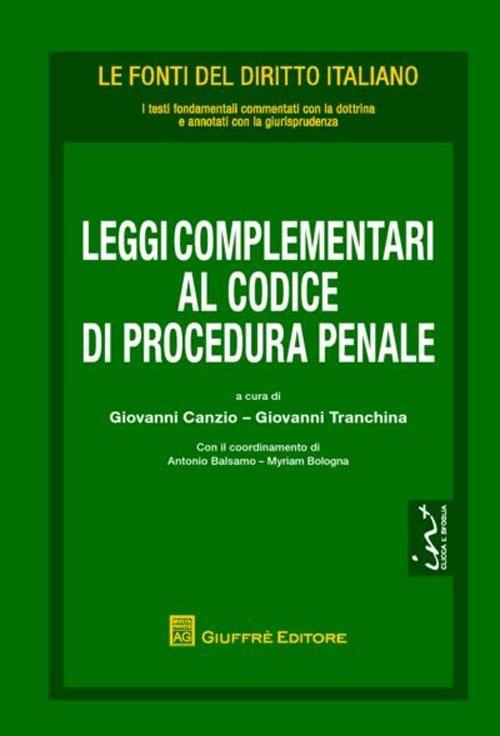 Leggi complementari al codice di procedura penale - copertina