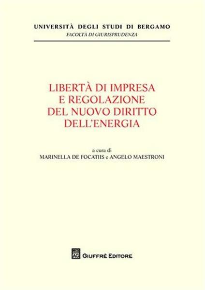 Liberta' di impresa e regolazione del nuovo diritto dell'energia - copertina