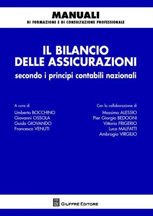 Il bilancio delle assicurazioni secondo i principi contabili nazionali - copertina