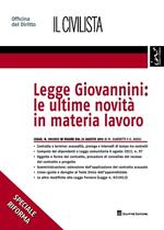 Legge Giovannini. Le ultime novità in materia lavoro