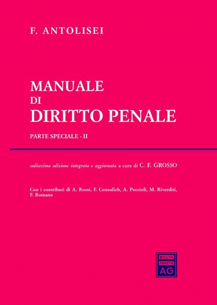 Manuale di diritto penale. Parte speciale. Vol. 2 - copertina