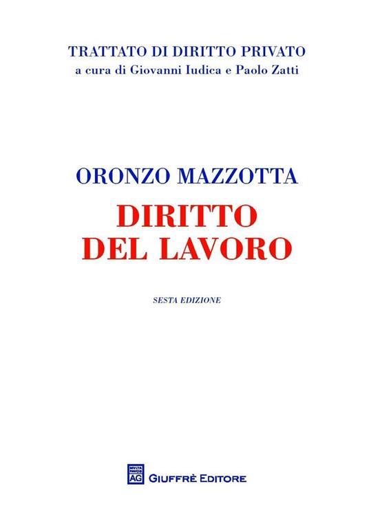 Diritto del lavoro - Oronzo Mazzotta - copertina