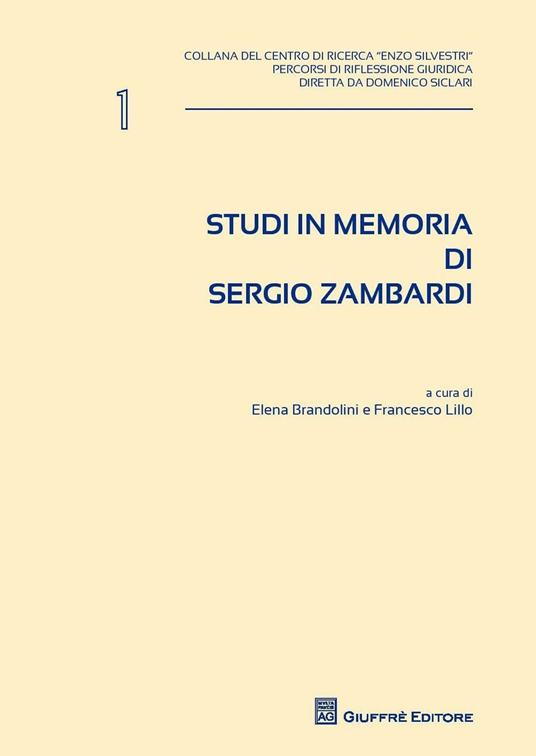 Studi in memoria di Sergio Zambardi - Sergio Zambardi - copertina