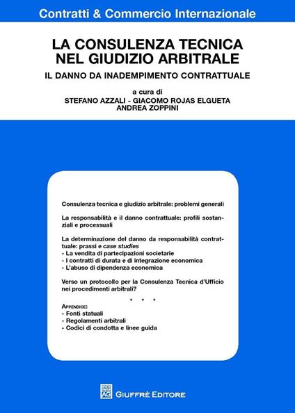 La consulenza tecnica nel giudizio arbitrale. Il danno da inadempimento contrattuale - copertina