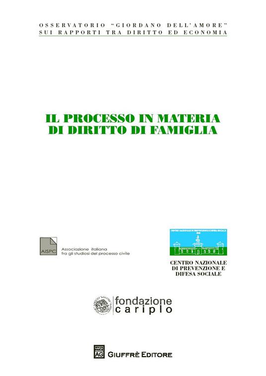 Il processo in materia di diritto di famiglia - copertina