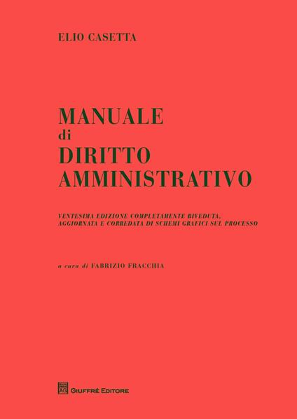 Manuale di diritto amministrativo - Elio Casetta - copertina