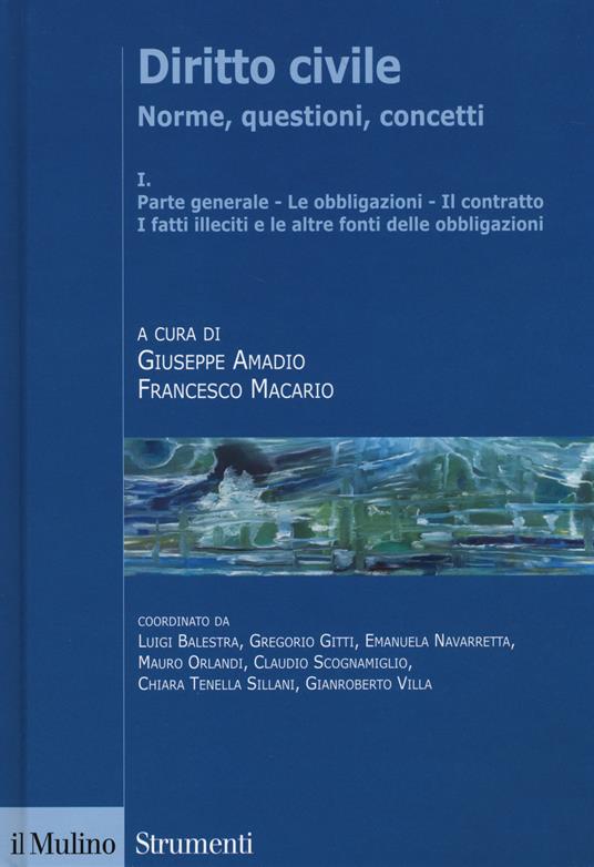 Diritto civile. Norme, questioni, concetti. Vol. 1: Parte generale. Le obbligazioni. Il contratto. I fatti illeciti e le altre fonti delle obbligazioni. - copertina