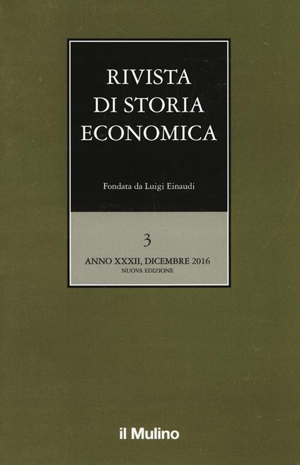 Rivista di storia economica (2016). Vol. 3 - copertina