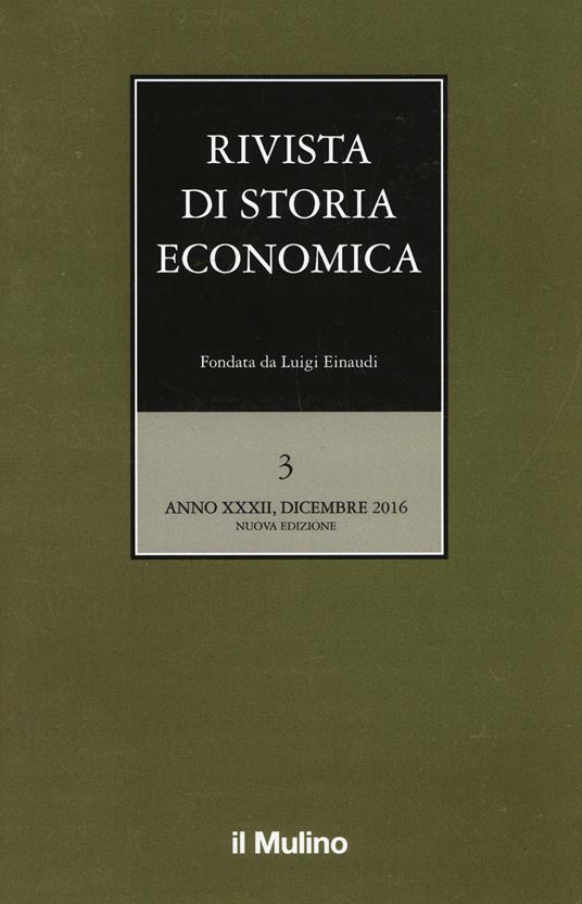 Rivista di storia economica (2016). Vol. 3 - copertina