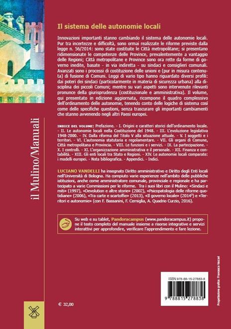 Il sistema delle autonomie locali. Con espansione online - Luciano Vandelli - 2