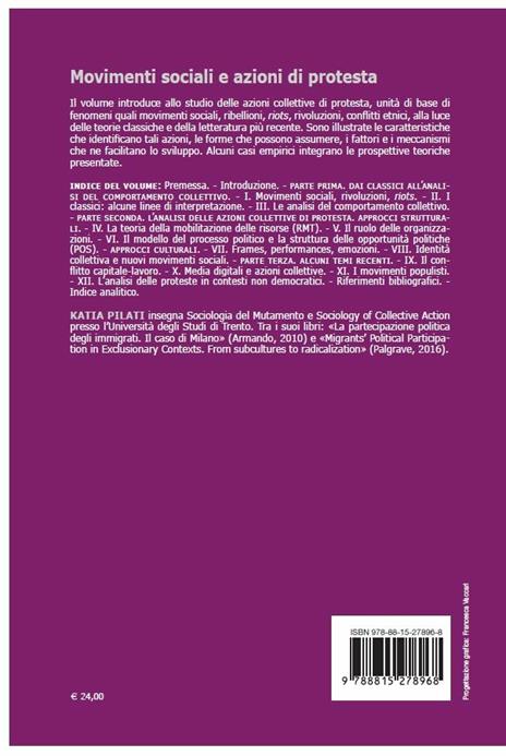 Movimenti sociali e azioni di protesta - Katia Pilati - 2