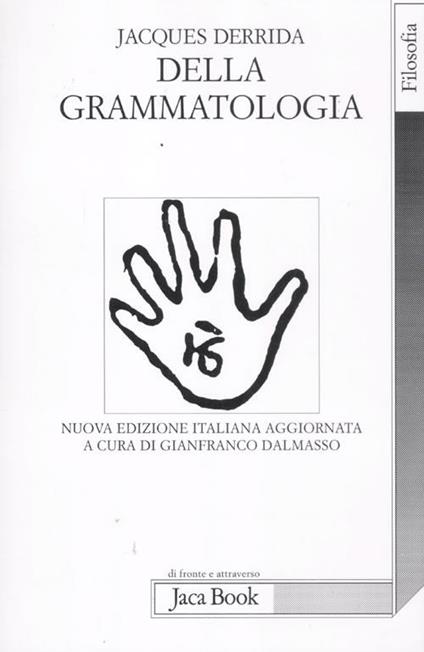 Della grammatologia - Jacques Derrida - copertina