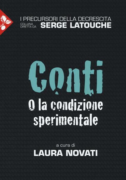 Conti o la condizione sperimentale - copertina