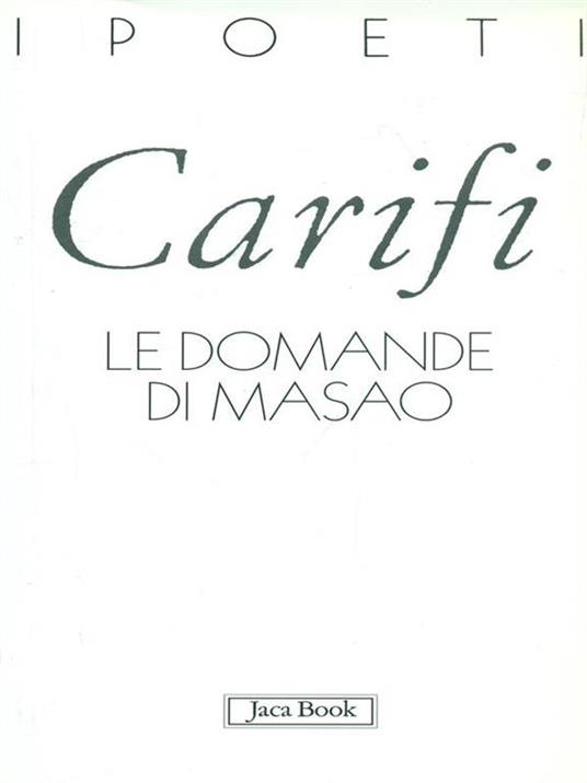 La domanda di Masao - Roberto Carifi - 4