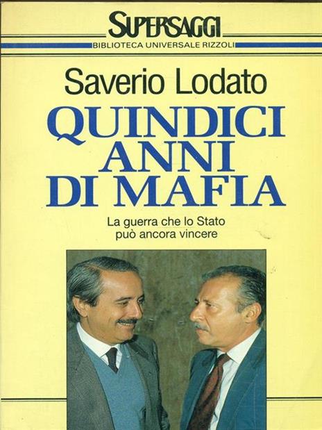 Quindici anni di mafia - Saverio Lodato - copertina