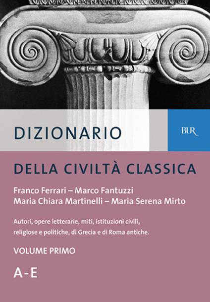 Dizionario della civiltà classica - copertina