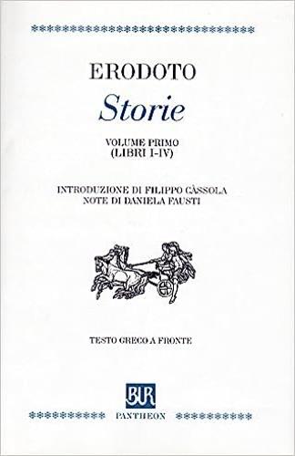 Le storie. Testo greco a fronte. Vol. 1 - Erodoto - copertina