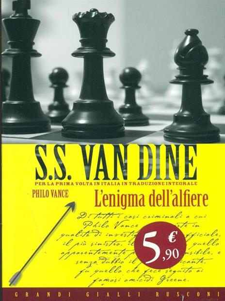 L' enigma dell'alfiere - S. S. Van Dine - copertina