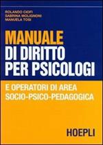  Manuale di diritto per psicologi e operatori di area socio-psico-pedagogica