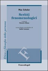 Scritti fenomenologici - Max Scheler - copertina