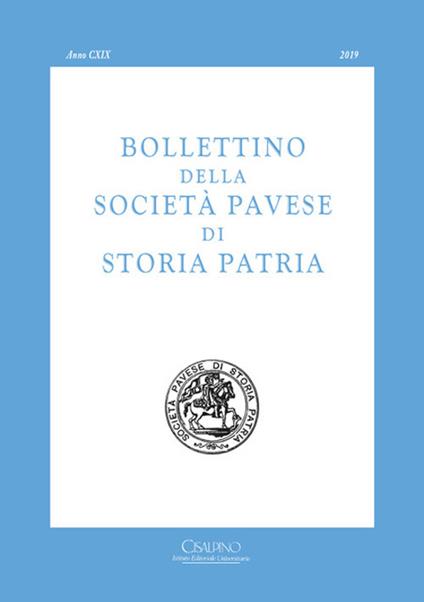 Bollettino della società pavese di storia patria (2019) - copertina