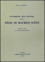 Avviamento alla lettura della Délie di M. Scève