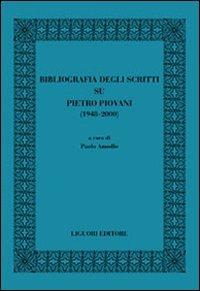 Bibliografia degli scritti su Pietro Piovani (1948-2000) - copertina