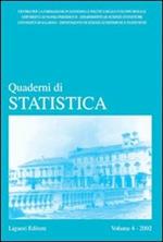 Quaderni di statistica (2002). Vol. 4