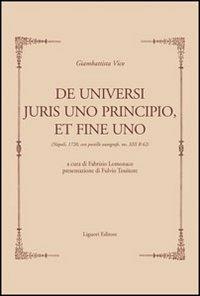 De universi juris principio, et fine uno (rist.anast. Napoli, 1720). Con postille autografe, ms. XIII B 62 - Giambattista Vico - copertina