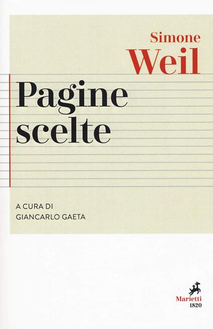 Pagine scelte. Nuova ediz. - Simone Weil - copertina