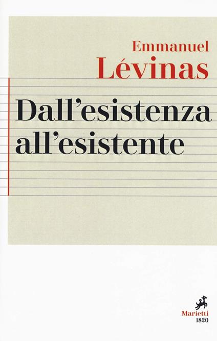 Dall'esistenza all'esistente - Emmanuel Lévinas - copertina