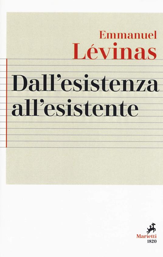 Dall'esistenza all'esistente - Emmanuel Lévinas - copertina