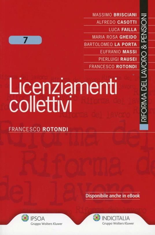 Licenziamenti collettivi - Francesco Rotondi - copertina