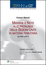 Massime e note delle pronunce delle sezioni unite in materia tributaria