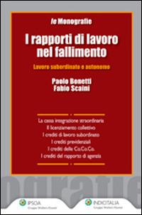 I rapporti di lavoro nel fallimento. Lavoro subordinato e autonomo - Paolo Bonetti,Fabio Scaini - copertina