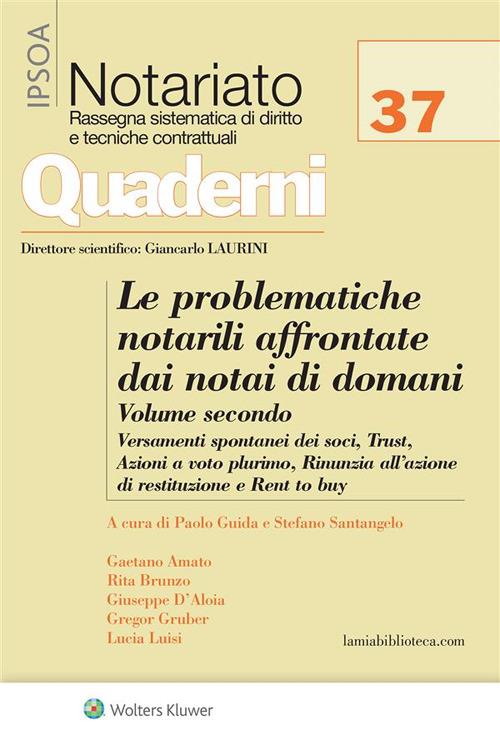 Le problematiche notarili da affrontare dai notai di domani. Vol. 2 - AA.VV. - ebook