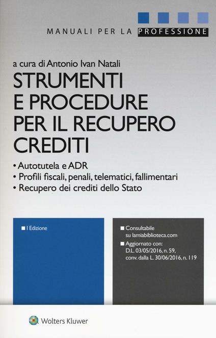 Strumenti e procedure per il recupero crediti - copertina