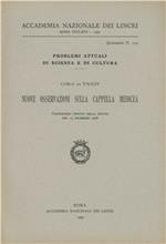 Nuove osservazioni sulla Cappella medicea