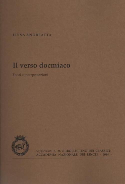 Il verso del docmiaco - Luisa Andreatta - copertina