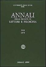 Annali della facoltà lettere e filosofia Università di Bari. Vol. 12