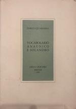 Vocabolario anaunico e solandro raffrontato col trentino