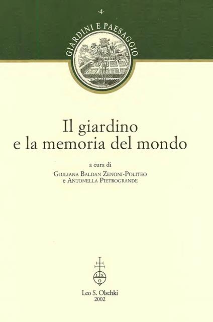 Il giardino e la memoria del mondo - copertina