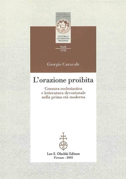 L'orazione proibita - Giorgio Caravale - copertina