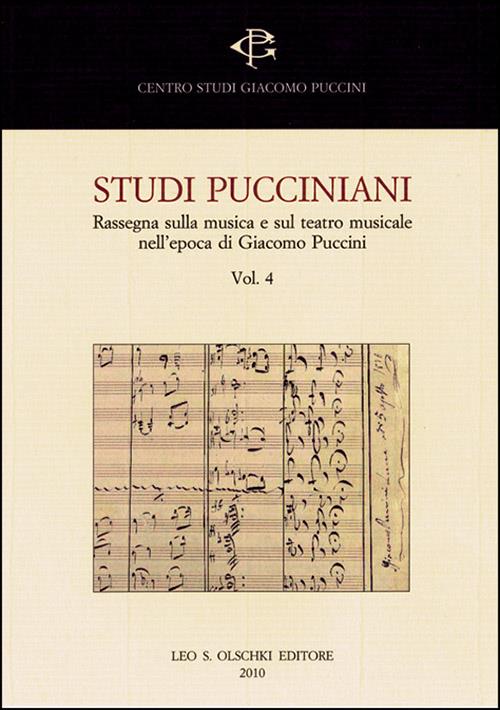 Studi pucciniani. Rassegna sulla musica e sul teatro musicale nell'epoca di Giacomo Puccini - copertina