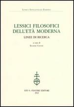 Lessici filosofici dell'età moderna. Linee di ricerca