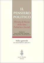 Il pensiero politico. Indice generale dei volumi 36-50 (2003-2017)