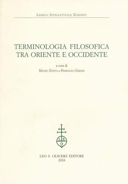 Terminologia filosofica tra Oriente e Occidente - copertina