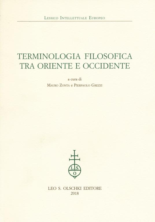 Terminologia filosofica tra Oriente e Occidente - copertina