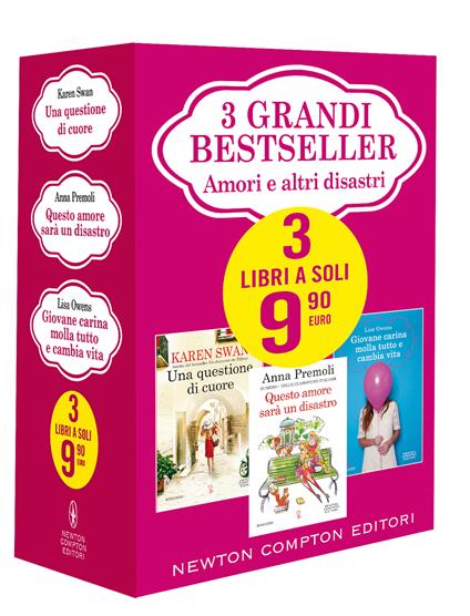 3 grandi bestseller. Amori e altri disastri: Una questione di cuore-Questo amore sarà un disastro-Giovane carina molla tutto e cambia vita - Karen Swan,Anna Premoli,Lisa Owens - copertina