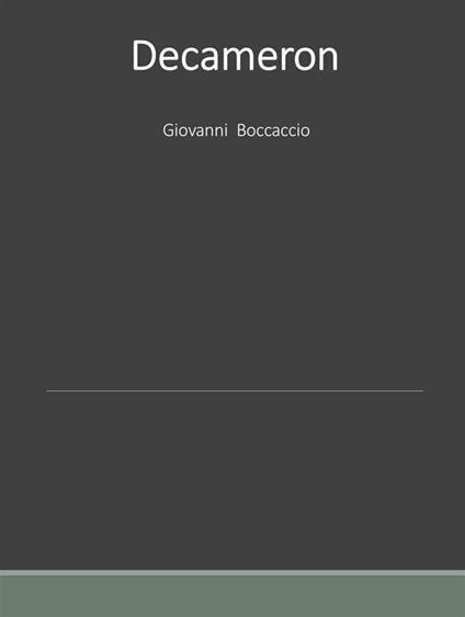 Decameron - Giovanni Boccaccio - ebook